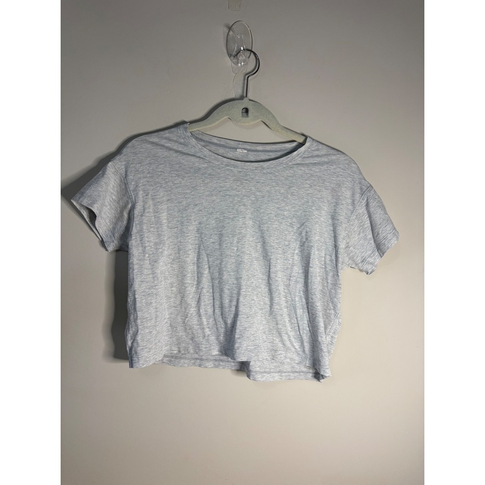 Lululemon Align Cropped T Shirt Light Gray Heather Short Sleeve NO‎ Tag